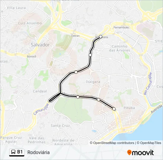 B1 Bus Line Map