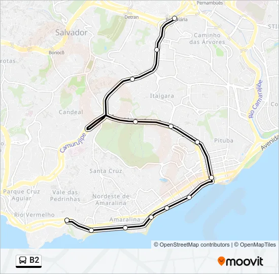 B2 Bus Line Map