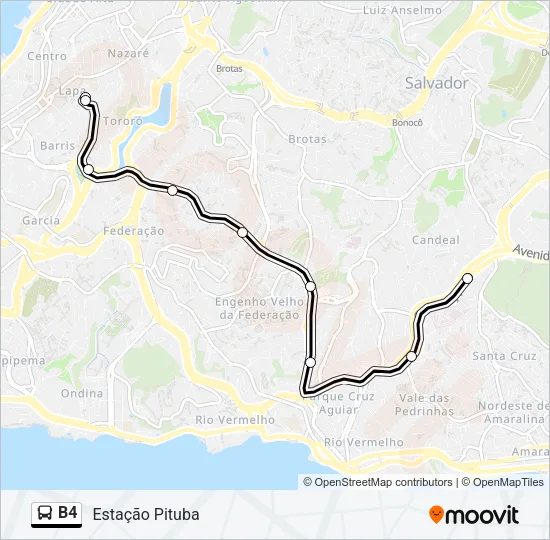 B4 Bus Line Map