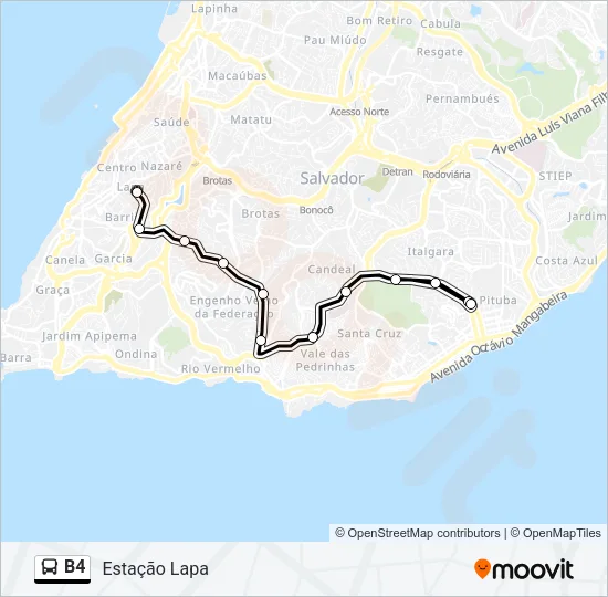 B4 Bus Line Map