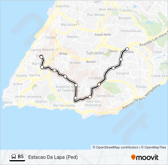 B5 Bus Line Map
