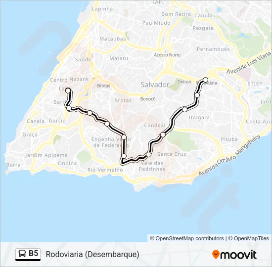 B5 Bus Line Map
