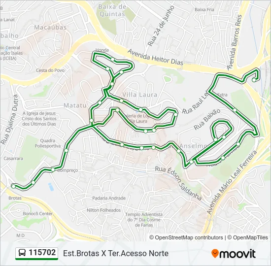 115702 Bus Line Map