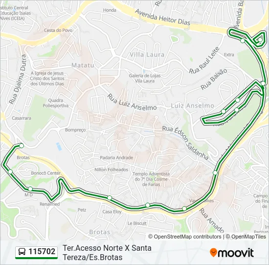 115702 Bus Line Map