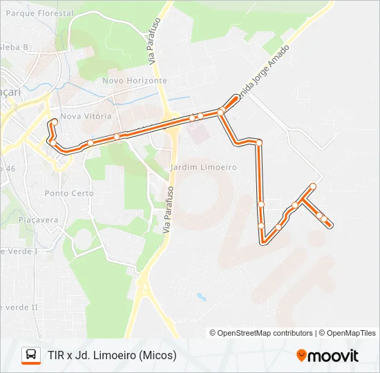 0104.1 TIR X JD. LIMOEIRO (MICOS) Bus Line Map