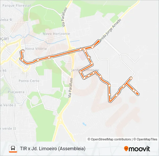 0104 TIR X JD. LIMOEIRO (ASSEMBLEIA) Bus Line Map