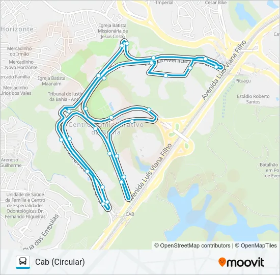 CIRCULAR METRÔ / CAB Bus Line Map