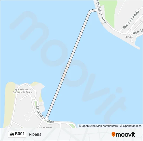 B001 Ferry Line Map