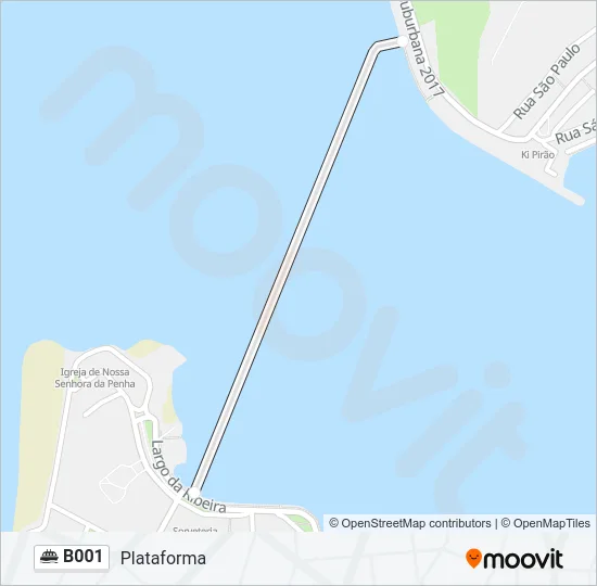 B001 Ferry Line Map