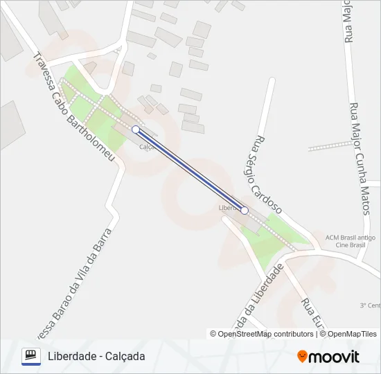 LIBERDADE - CALÇADA Funicular Line Map