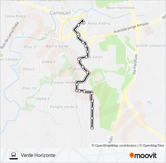 001 VERDE HORIZONTE Bus Line Map