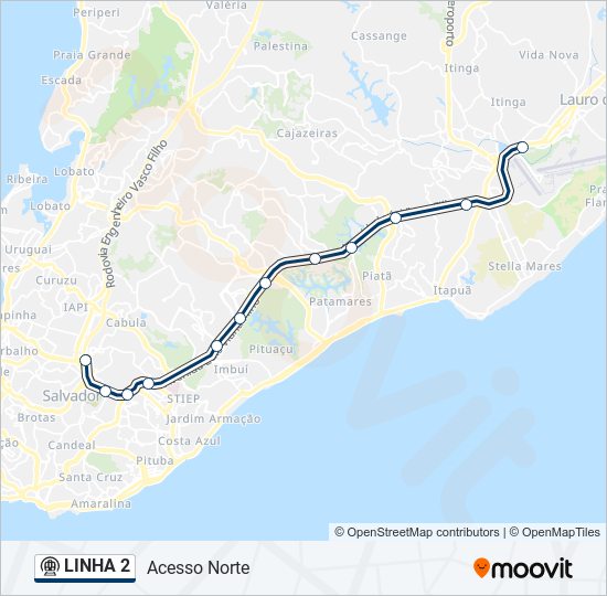 LINHA 2 metro Line Map