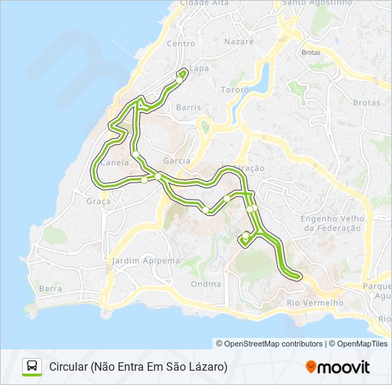 Mapa de ROTA B-05 de autobús