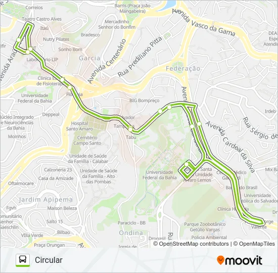 EXPRESSO BUZUFBA Bus Line Map