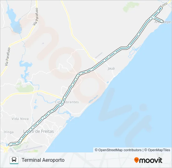 857I.URB AREMBEPE - TERMINAL AEROPORTO (VIA BA-099) Bus Line Map