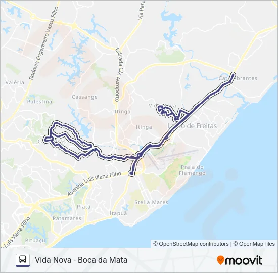 862.URB VIDA NOVA - BOCA DA MATA Bus Line Map