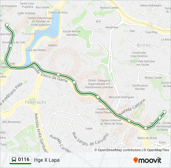 0116 Bus Line Map