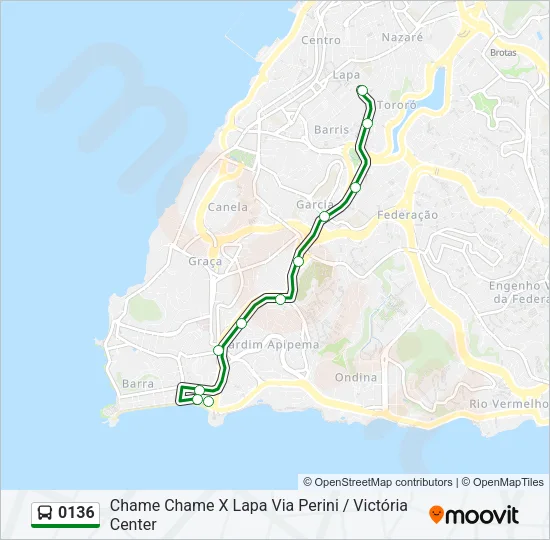 0136 Bus Line Map