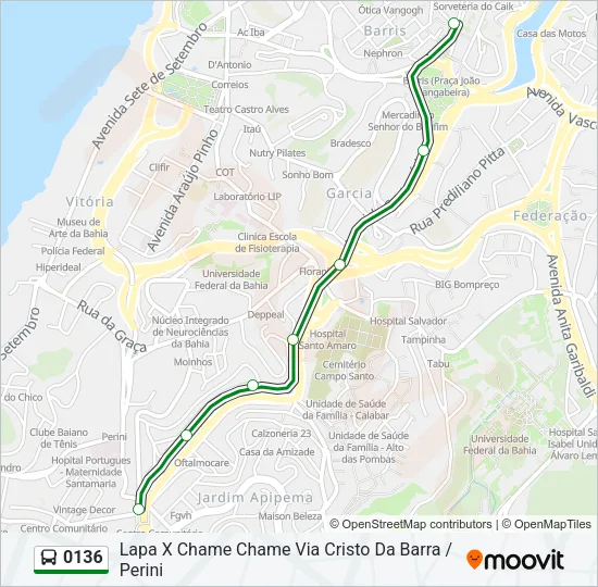 0136 Bus Line Map