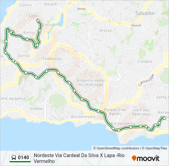 0140 Bus Line Map