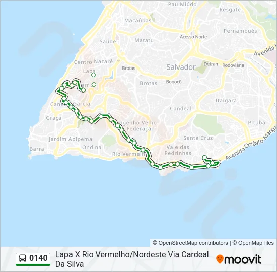 0140 Bus Line Map