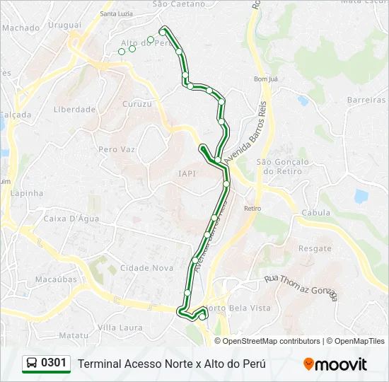 0301 Bus Line Map
