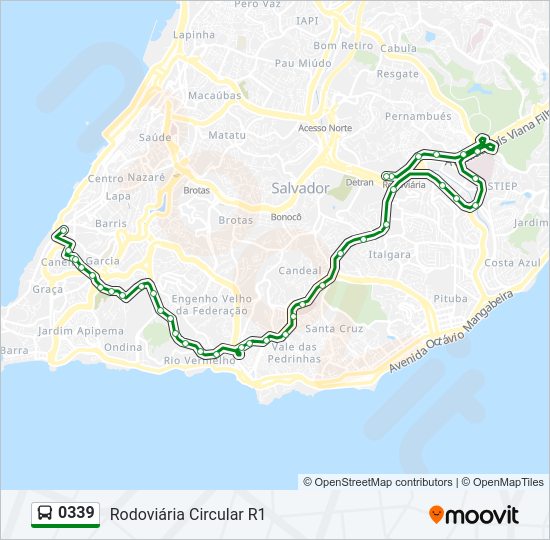 Mapa de 0339 de autobús