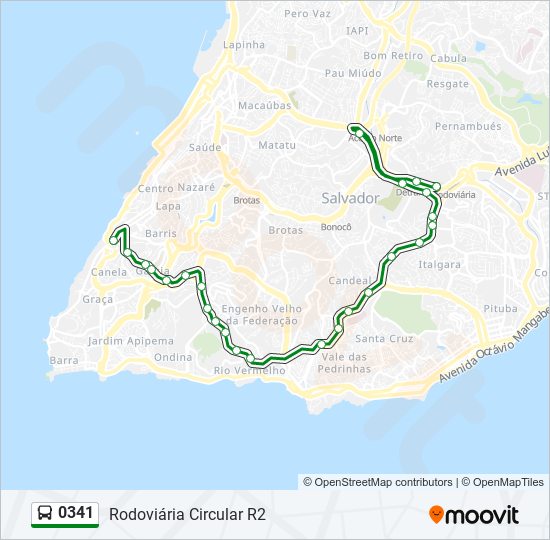 Mapa de 0341 de autobús