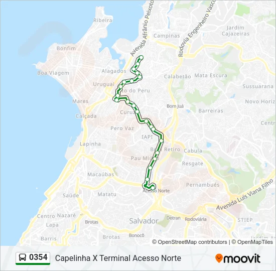 0354 Bus Line Map