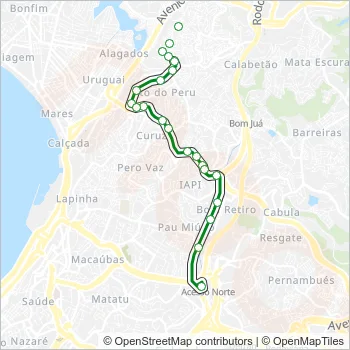 Rota da linha 0354: horários, paradas e mapas - Terminal Acesso