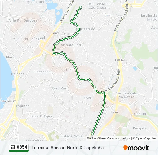 0354 Bus Line Map