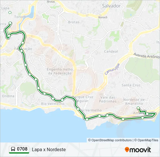 0708 Bus Line Map