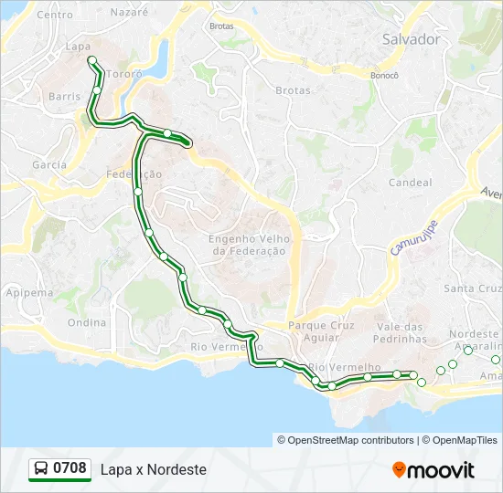 0708 Bus Line Map