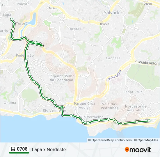 0708 Bus Line Map