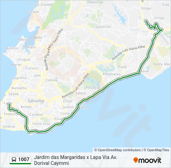 1007 Bus Line Map
