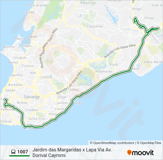 1007 Bus Line Map