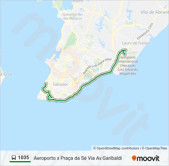 1035 Bus Line Map