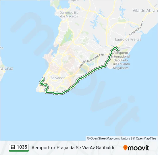 1035 Bus Line Map