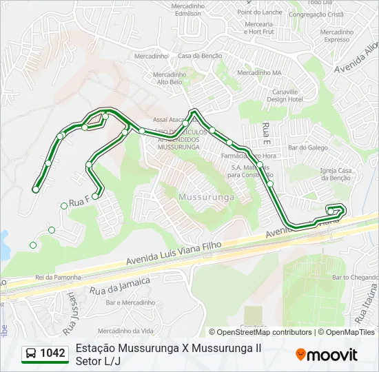 1042 Bus Line Map
