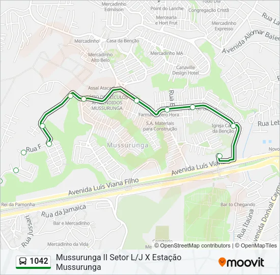 1042 Bus Line Map