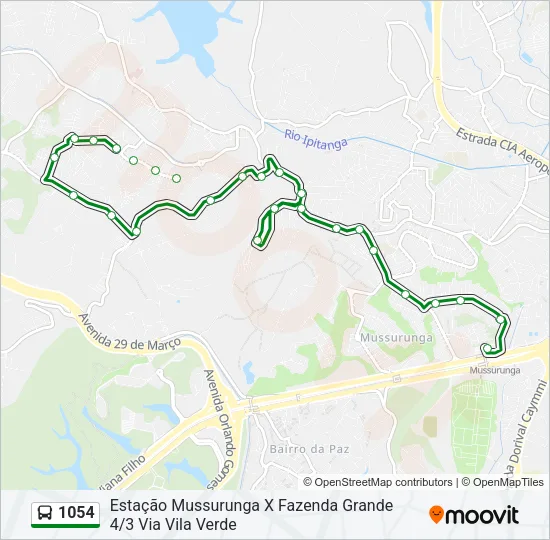 1054 Bus Line Map