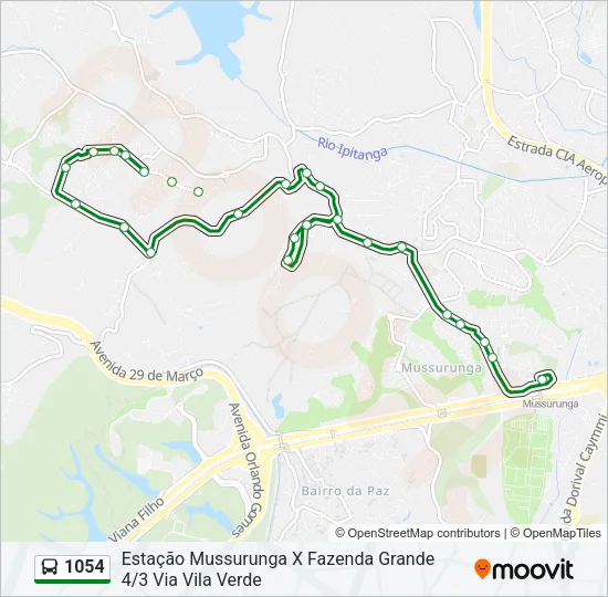 1054 Bus Line Map