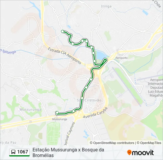 1067 Bus Line Map
