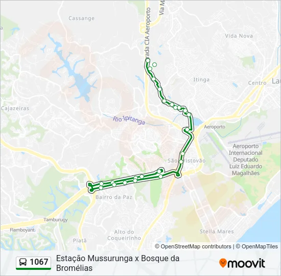 1067 Bus Line Map