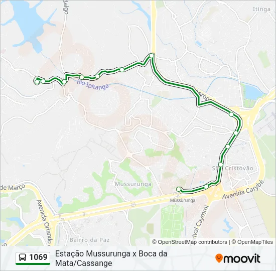 1069 Bus Line Map