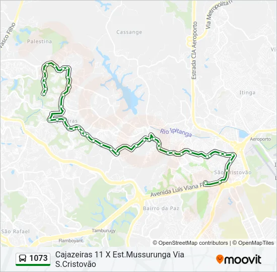 1073 Bus Line Map