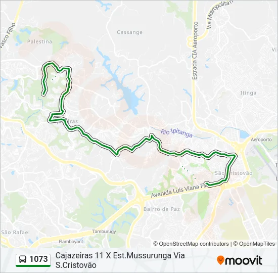 1073 Bus Line Map