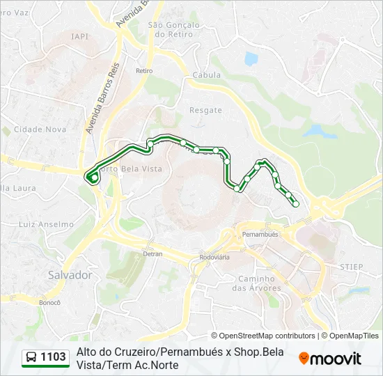 1103 Bus Line Map