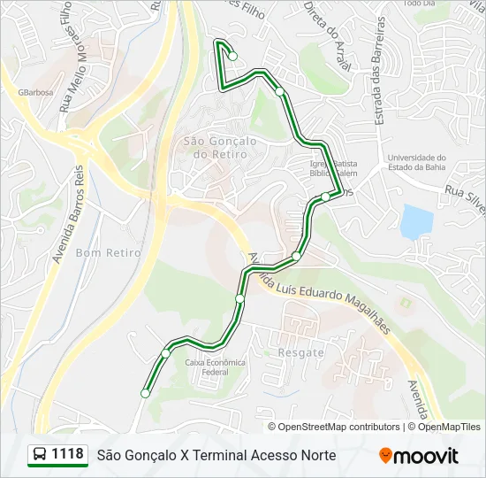 1118 Bus Line Map