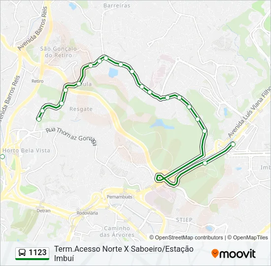 1123 Bus Line Map